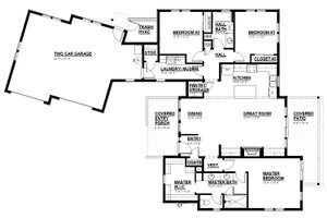 Floor Plan - Main Floor for Barndominium House Plan #895-108 - 3 bed, 2 bath