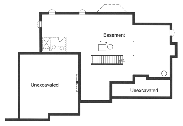 Home Plan - European Floor Plan - Lower Floor Plan #46-849
