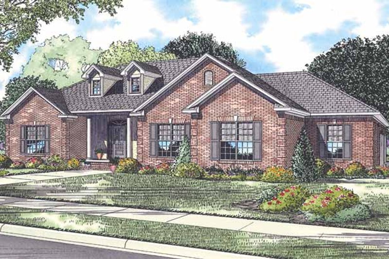 House Blueprint - Country Exterior - Front Elevation Plan #17-2913