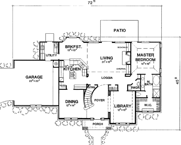Architectural House Design - Traditional Floor Plan - Main Floor Plan #472-170