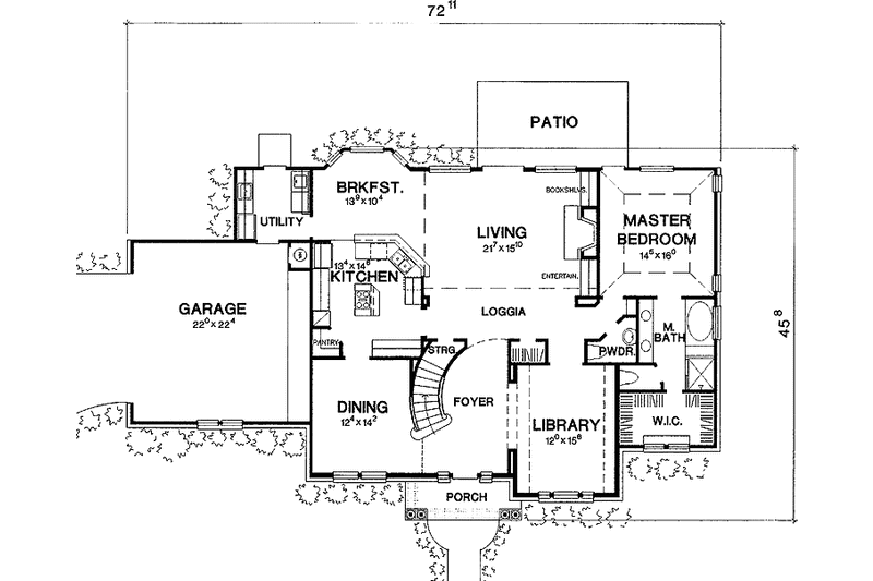 Dream House Plan - Floor Plan - Main Floor for Traditional House Plan #472-170 - 3 bed, 2.5 bath