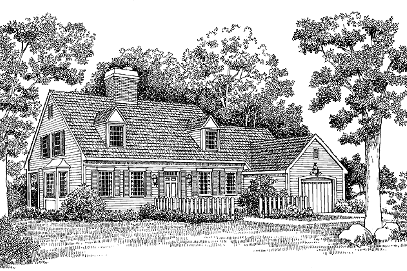 Architectural House Design - Colonial Exterior - Front Elevation Plan #72-683