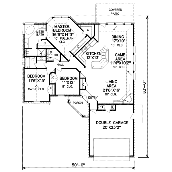 Traditional Floor Plan - Main Floor Plan #65-252
