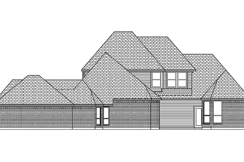 Home Plan - Exterior - Rear Elevation for Tudor House Plan #84-731 - 5 bed, 3.5 bath