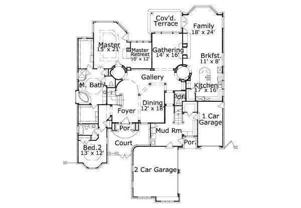 European Floor Plan - Main Floor Plan #411-836