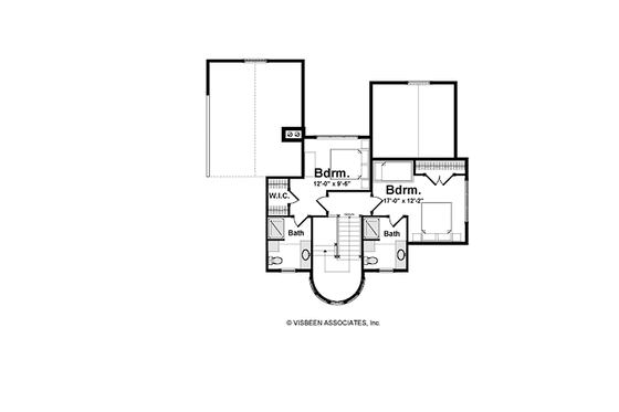 Floor Plan - Upper Floor for Traditional House Plan #928-236 - 3 bed, 3.5 bath