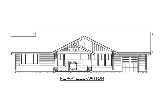 Exterior - Other Elevation 3 for Craftsman House Plan #132-101 - 2 bed, 2 bath