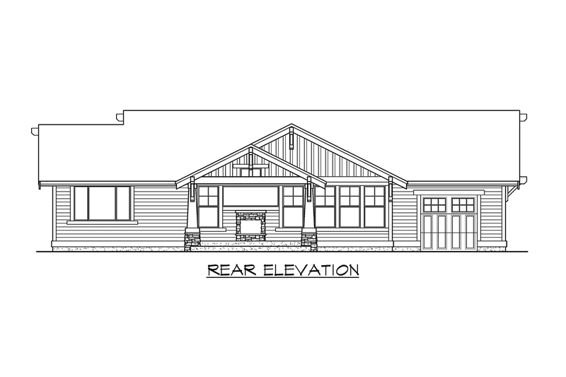 Architectural House Design - Exterior - Other Elevation 3 for Craftsman House Plan #132-101 - 2 bed, 2 bath