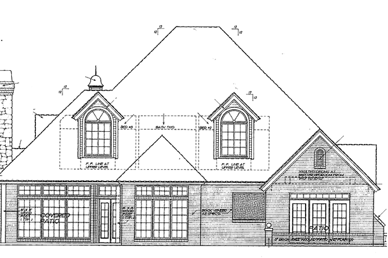 Dream House Plan - Exterior - Rear Elevation for Country House Plan #310-1161 - 4 bed, 3.5 bath