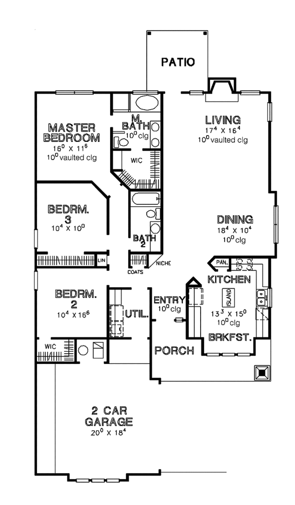 Dream House Plan - Country Floor Plan - Main Floor Plan #472-408