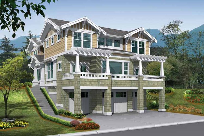Dream House Plan - Craftsman Exterior - Front Elevation Plan #132-236