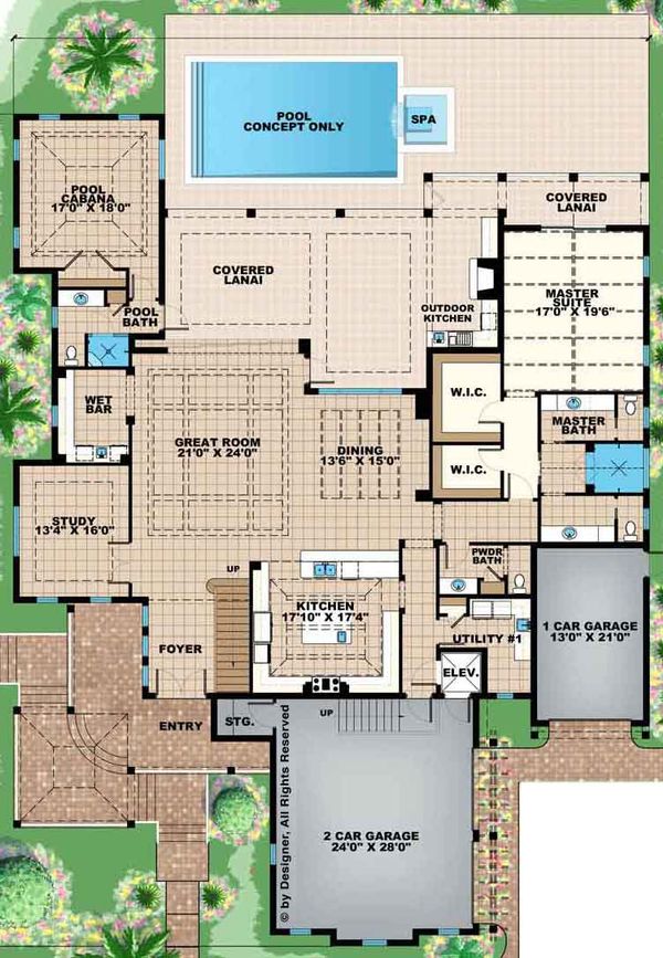 Dream House Plan - Country Floor Plan - Main Floor Plan #1017-157