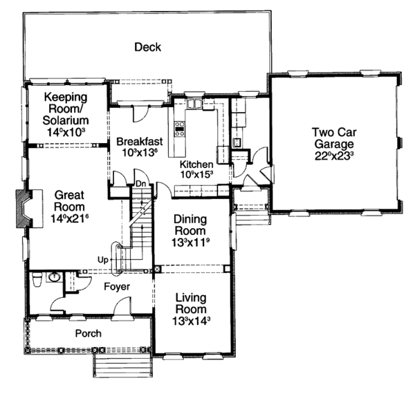 House Plan Design - Classical Floor Plan - Main Floor Plan #429-182