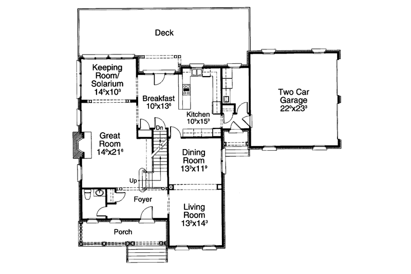 Home Plan - Floor Plan - Main Floor for Classical House Plan #429-182 - 4 bed, 3.5 bath