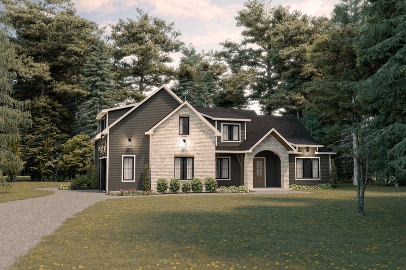 Architectural House Design - Exterior - Front Elevation 3 for European House Plan #23-2777 - 3 bed, 2.5 bath