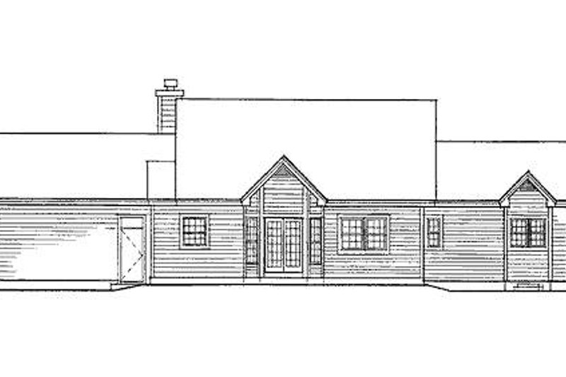 Dream House Plan - Exterior - Rear Elevation for Traditional House Plan #3-111 - 3 bed, 2 bath