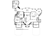 Mediterranean Style House Plan - 4 Beds 7.5 Baths 7159 Sq/Ft Plan #70-962 