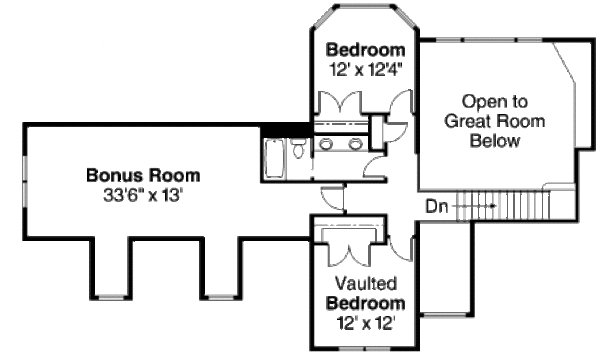 House Plan Design - Craftsman Floor Plan - Upper Floor Plan #124-675