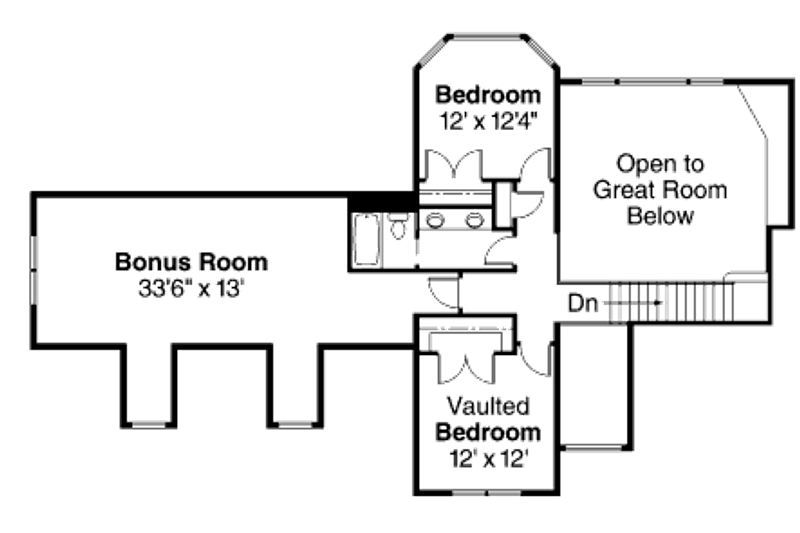 Home Plan - Floor Plan - Upper Floor for Craftsman House Plan #124-675 - 3 bed, 3 bath