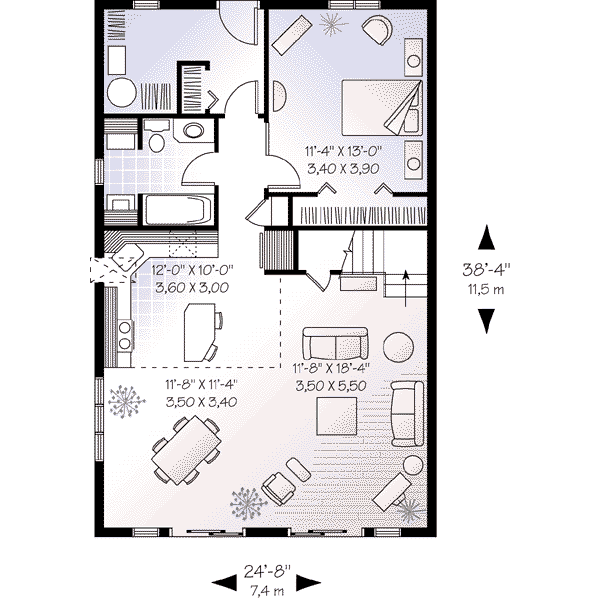 Dream House Plan - Cabin Floor Plan - Main Floor Plan #23-501