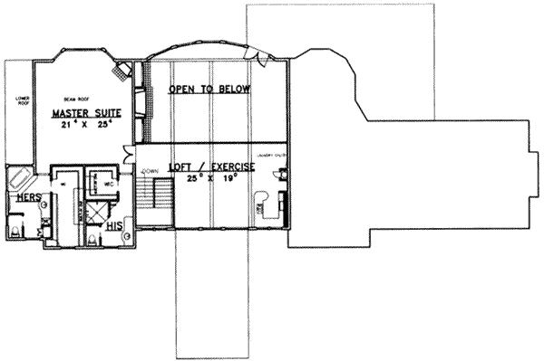 House Plan Design - European Floor Plan - Upper Floor Plan #117-447