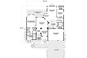Floor Plan - Main Floor for Mediterranean House Plan #420-289 - 5 bed, 5 bath