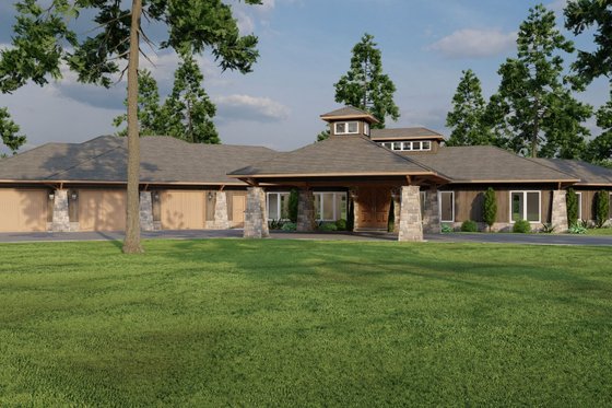 Exterior - Front Elevation 3 for Mediterranean House Plan #923-337 - 3 bed, 2.5 bath