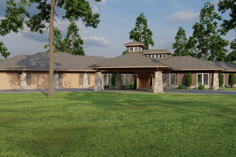 Dream House Plan - Exterior - Front Elevation 3 for Mediterranean House Plan #923-337 - 3 bed, 2.5 bath