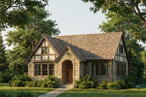 House Blueprint - Bungalow Exterior - Front Elevation Plan #923-467