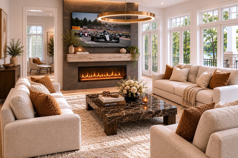 Dream House Plan - Interior - Family Room for Farmhouse House Plan #928-434 - 4 bed, 3.5 bath