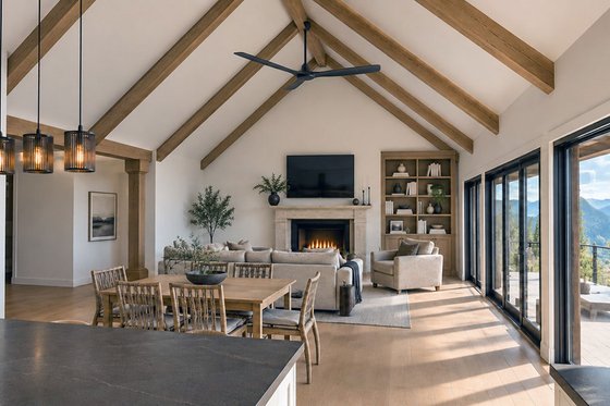 Interior - Family Room for Country House Plan #1101-76 - 3 bed, 2.5 bath