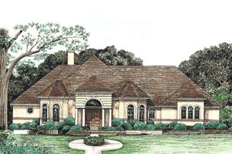 Home Plan - Exterior - Front Elevation 6 for European House Plan #20-129 - 3 bed, 2.5 bath