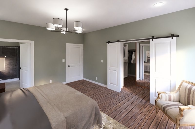 House Blueprint - Interior - Bedroom for Barndominium House Plan #44-300 - 3 bed, 3.5 bath