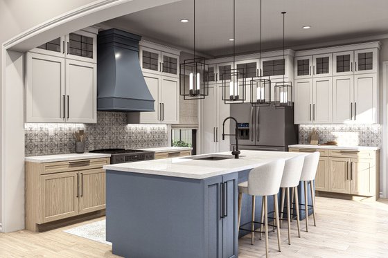 Interior - Kitchen 1 for Modern House Plan #455-496 - 3 bed, 2.5 bath