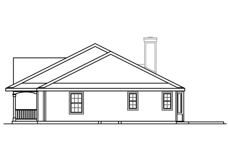 House Blueprint - Exterior - Other Elevation 1 for Country House Plan #124-1023 - 3 bed, 2.5 bath