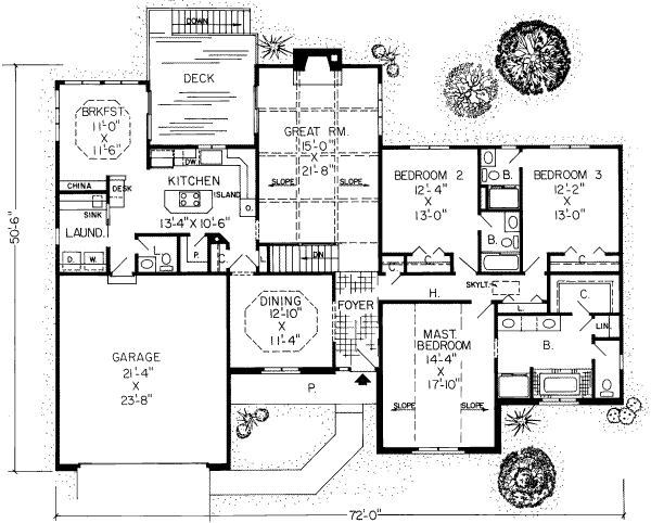 Traditional Floor Plan - Main Floor Plan #312-220