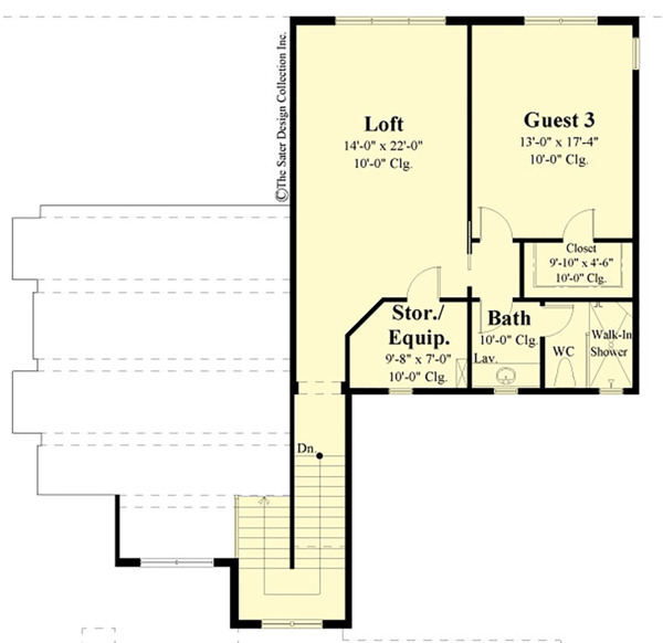 Contemporary Floor Plan - Upper Floor Plan #930-504