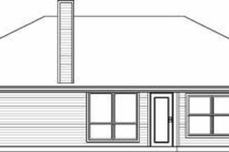House Blueprint - Exterior - Rear Elevation for Traditional House Plan #84-112 - 3 bed, 2 bath