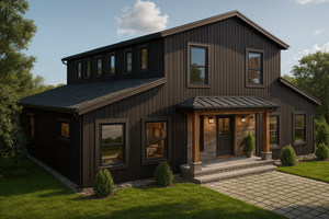 Barndominium Exterior - Front Elevation Plan #1115-1