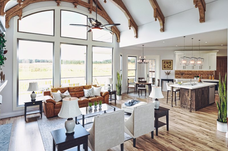 Architectural House Design - Interior - Family Room for Ranch House Plan #54-464 - 3 bed, 2 bath