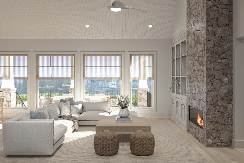 House Plan Design - Interior - Family Room for Beach House Plan #455-424 - 1 bed, 1.5 bath