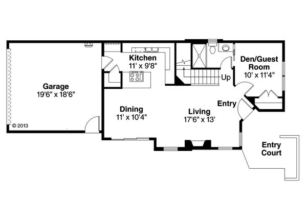 House Design - Floor Plan - Main Floor Plan #124-1004