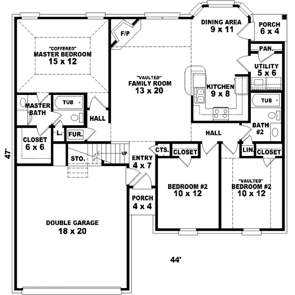 Southern Floor Plan - Main Floor Plan #81-708