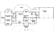 European Style House Plan - 4 Beds 3.5 Baths 4006 Sq/Ft Plan #52-130 