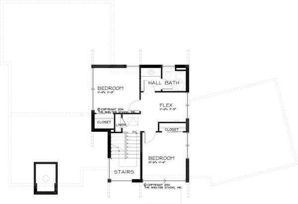 House Blueprint - Modern Floor Plan - Upper Floor Plan #895-24