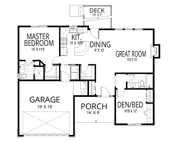Ranch Floor Plan - Main Floor Plan #112-267