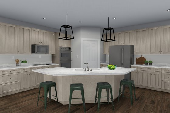 Interior - Kitchen 1 for Ranch House Plan #1060-30 - 5 bed, 3.5 bath