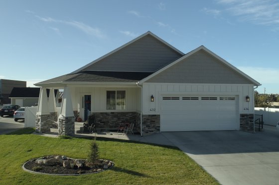 Exterior - Front Elevation 3 for Ranch House Plan #1060-40 - 2 bed, 2 bath