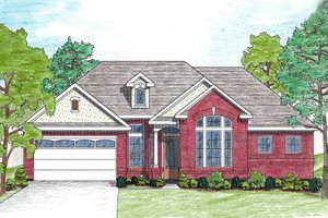 Traditional Exterior - Front Elevation Plan #80-108