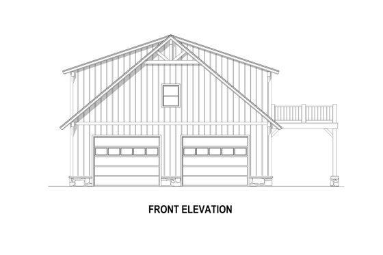 Exterior - Front Elevation 6 for Country House Plan #1084-18 - 2 bed, 2 bath